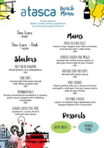 Lunch Menu - Atasca